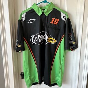 Danica Patrick Godaddy.com NASCAR pit crew shirt Jersey AUTOGRAPHED #10